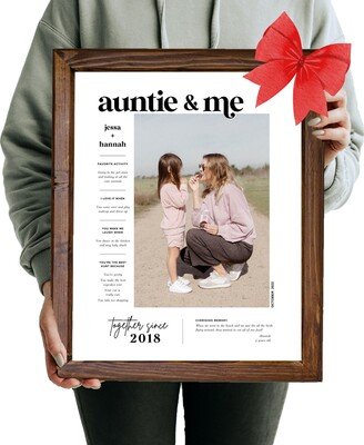 Custom Christmas Gift For Sister, Perfect Aunt, Unique Personalized Home Decor Printable Wall Art, Her