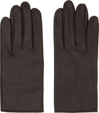 Brown Press-Stud Gloves