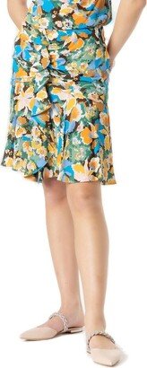 Floral Printed Pleated Mini Skirt