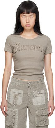 Gray Rhinestone T-Shirt