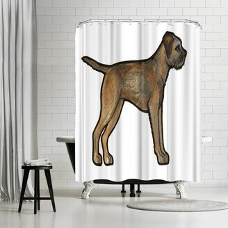 71 x 74 Shower Curtain, Border Terrier by Sally Pattrick