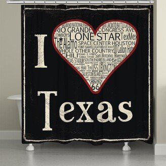 I Love Texas Shower Curtain