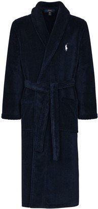 Logo-Embroidered Cotton Robe