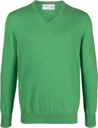 V-neck cashmere jumper-BU