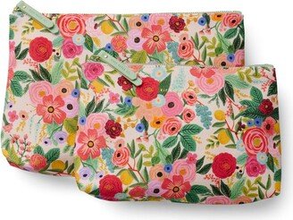 Canvas Garden Party Pouch (Set Of 2)