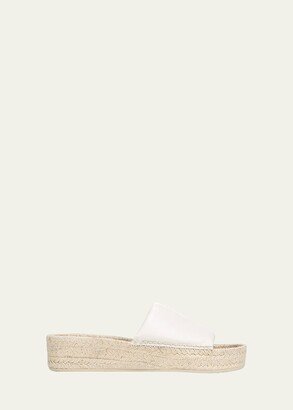 Jesse Leather Platform Espadrille Sandals-AA