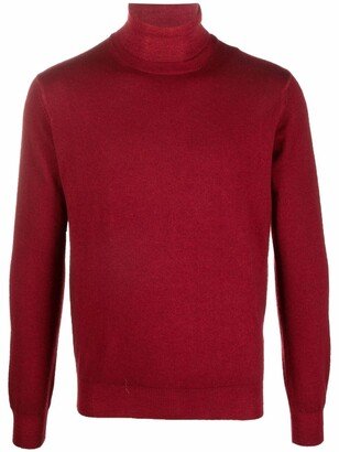 Roll-Neck Rib-Trimmed Jumper