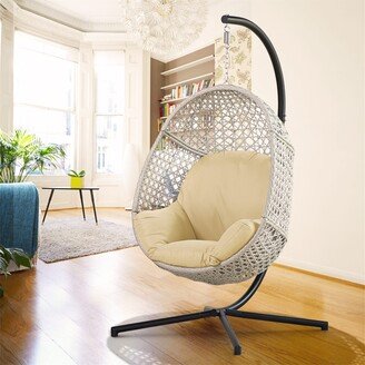 TONWIN Large Hanging Egg Chair with C-Stand for Outdoor Indoor