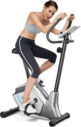 Magnetic Exercise Bike Upright Cycling Bike w/ LCD Monitor & Pulse Sensor