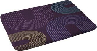 Sheila Wenzel-Ganny Chalk Abstract Memory Foam Bath Mat Purple