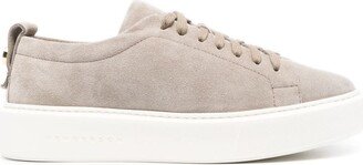 Minimal platform-sole sneakers