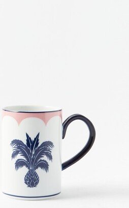 Aquazzura Casa Jaipur Botanical-print Porcelain Mug