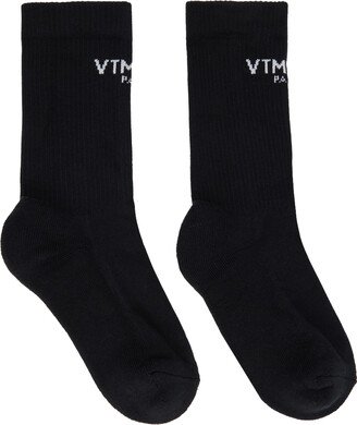 VTMNTS Black Logo Socks