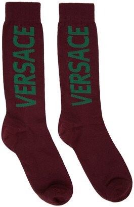 Burgundy Logo Socks