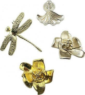 Dragonfly Knob Ancient Silver Flower Knobs Pulls Handles Ginkgo Leaf Pulls Dresser Cabinet Handles Wardrobe Hardware