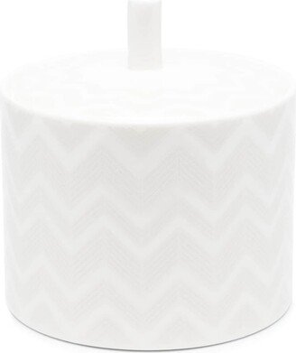 Zig Zag-Pattern Sugar Bowl