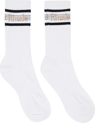 White Stripe Sport Socks