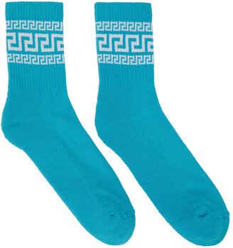 Blue Greca Athletic Socks