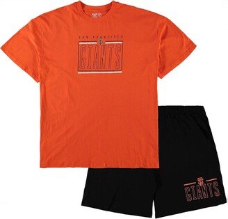 Men's Concepts Sport Orange and Black San Francisco Giants Big and Tall T-shirt and Shorts Sleep Set - Orange, Black