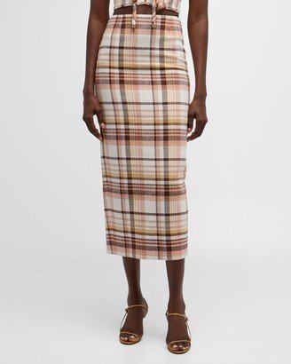 Matchmaker Check Pencil Skirt