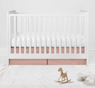 Solid Coral Crib/Toddler Bed Skirt