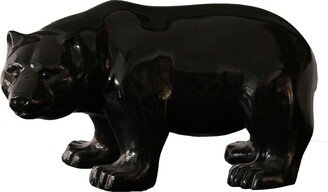 Standing Bear Statuette Figurine Sculpture Glossy Black