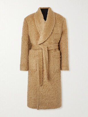 Brushed Wool and Mohair-Blend Coat