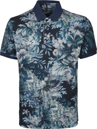 All-Over Floral Printed Polo Shirt