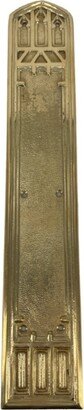 Greek Revival Push Plate in Solid Brass With Arched Top 18 Inches