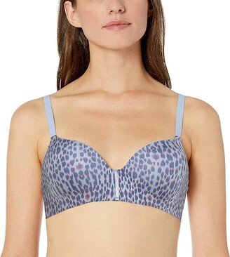 Women's One Fab Fit Modern Demi Lightly Padded Convertible Underwire T-Shirt Bra 'DM7543 (Brushed Spot Print W/ Ciel Blue) Women's Bra