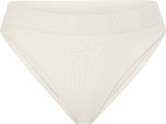 Cotton Jersey Cheeky Tanga | Bone