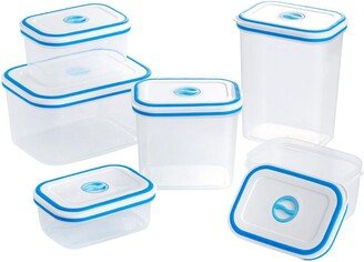 Lille Home Airtight Leakproof Food Storage Container Set of 6, Blue