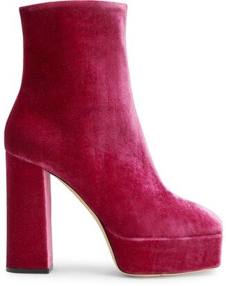 Morgana Leo velvet ankle boots