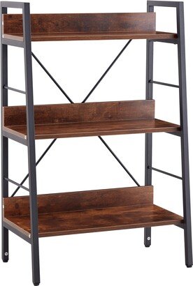 IGEMAN 50''H 3+4 Layer Display Bookshelf Storage Unit Ladder Rack-AA