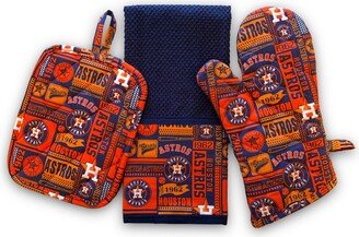 Houston Astros | Pot Holder Set Tailgate Towel Oven Mitt Gift Baseball Sports