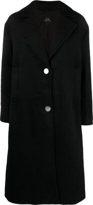 Notched-Collar Single-Breasted Coat-AD