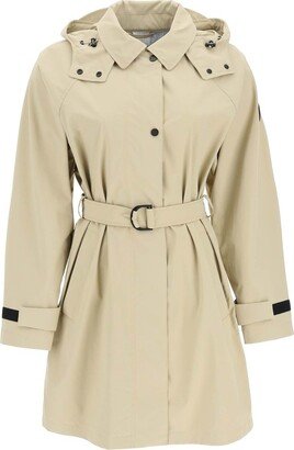 Fayette Belted Hooded Trench Coat-AB