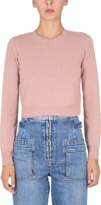 Crewneck Cropped Jumper-AA