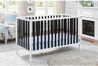 TONWIN Wood Toddlers Bed Island Crib White & Black