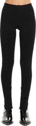 Zipped Hem Leggings-AA