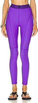 Greca Band Legging in Purple