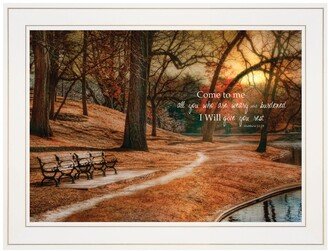 I Will Give You Rest by Robin-Lee Vieira, Ready to hang Framed print, White Frame, 18 x 14