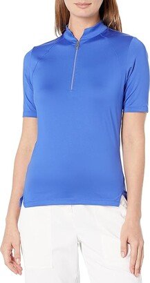 Tail Activewear Mitch Short Sleeve Golf Top (Mystic Blue) Women's Clothing