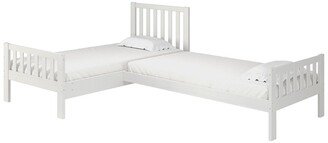 Aurora Corner L-Shaped Twin Wood Bed Set-AA