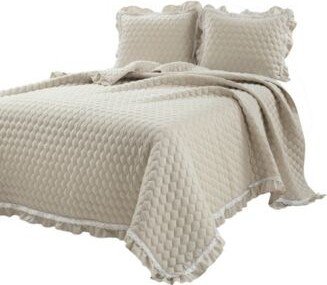 Ella Ruffle Lace 3 Piece Set Quilt Collection