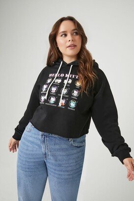 Women's Hello Kitty Astrology Hoodie in Black, 0X