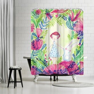 71 x 74 Shower Curtain, Camille And Thumper by Paula Mills