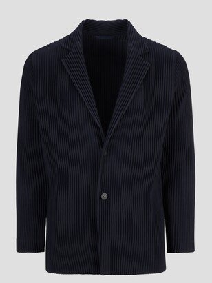 Pleated Single-breasted Jacket