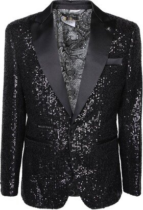 Sequinned Single-Breasted Blazer