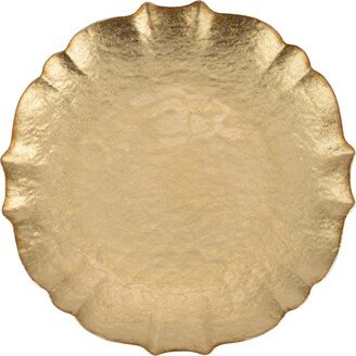 Baroque Glass Gold Salad Plate 8.5 D